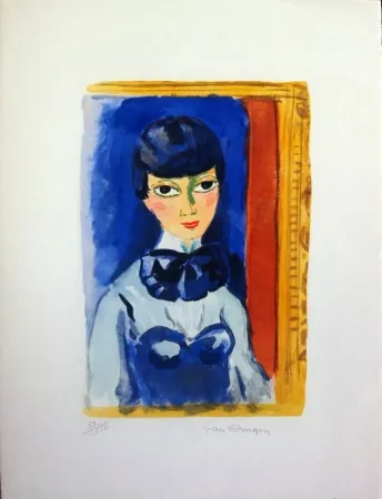 Lithograph Van Dongen - CLAUDINE