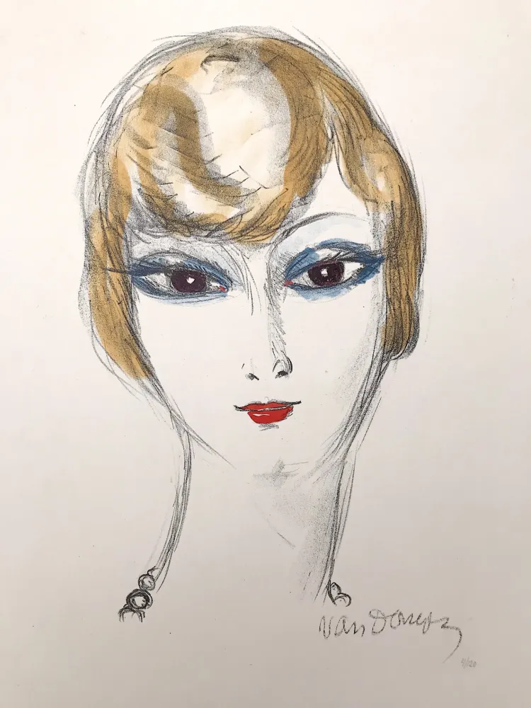 Lithograph Van Dongen - Girl with blond hair