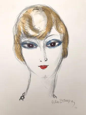 Lithograph Van Dongen - Girl with blond hair