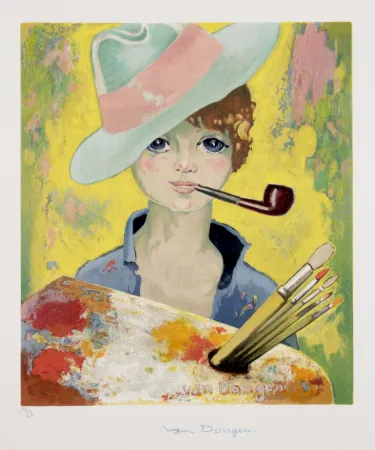 Lithograph Van Dongen - Jean Marie avec Pipe