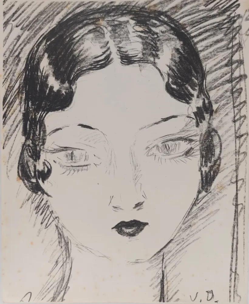 Lithograph Van Dongen - Jeune fille aux grands yeux