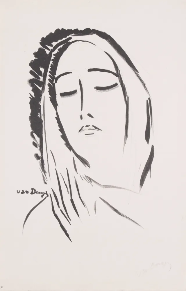 Lithograph Van Dongen - L' Echarpe