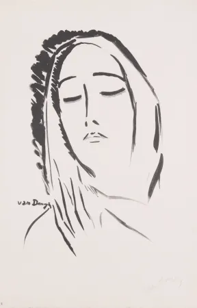Lithograph Van Dongen - L' Echarpe
