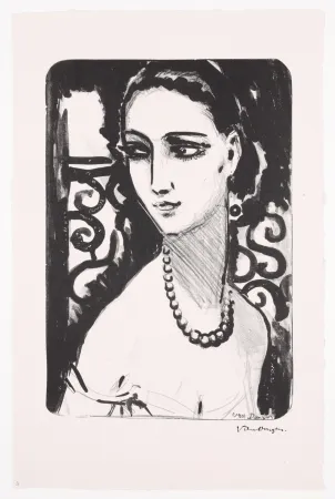 Lithograph Van Dongen - Le Collier de Perles