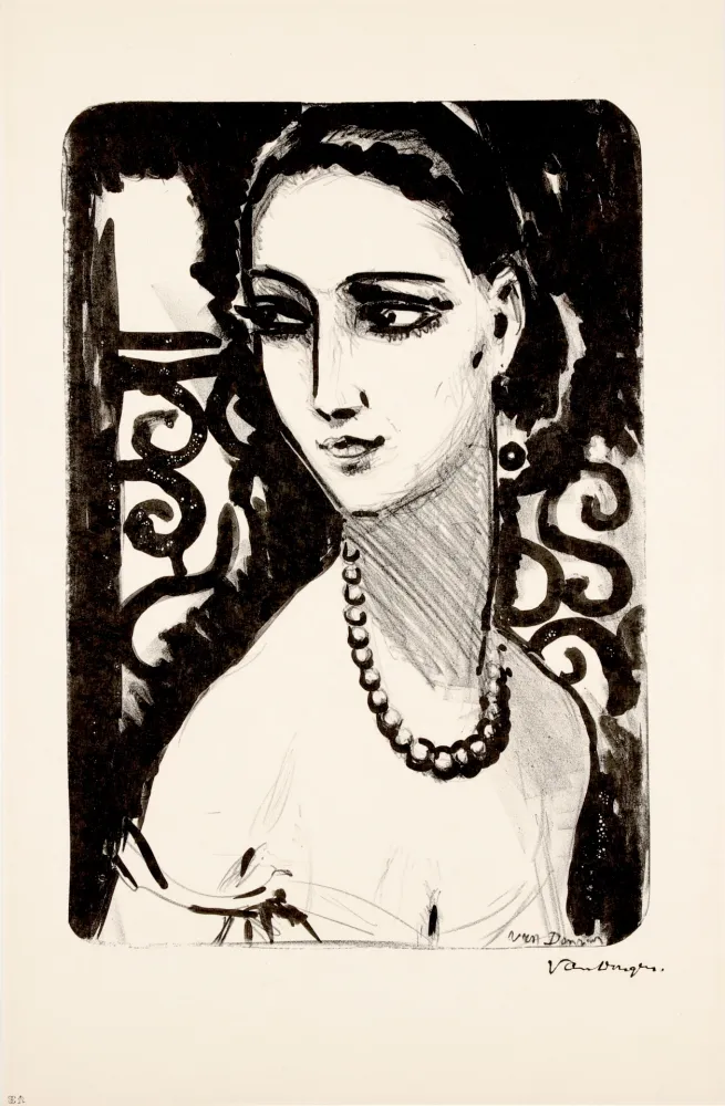 Lithograph Van Dongen - Le Collier de Perles