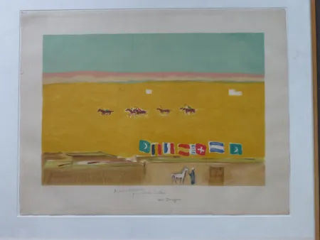 Lithograph Van Dongen - Le polo à Alexandrie 
