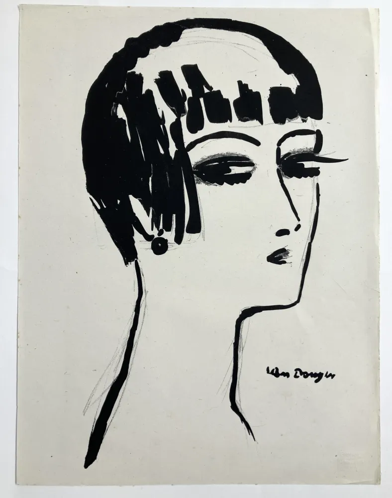 Lithograph Van Dongen - Les cheveux courts , 1926