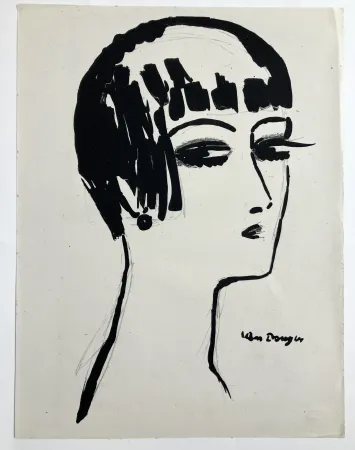 Lithograph Van Dongen - Les cheveux courts , 1926