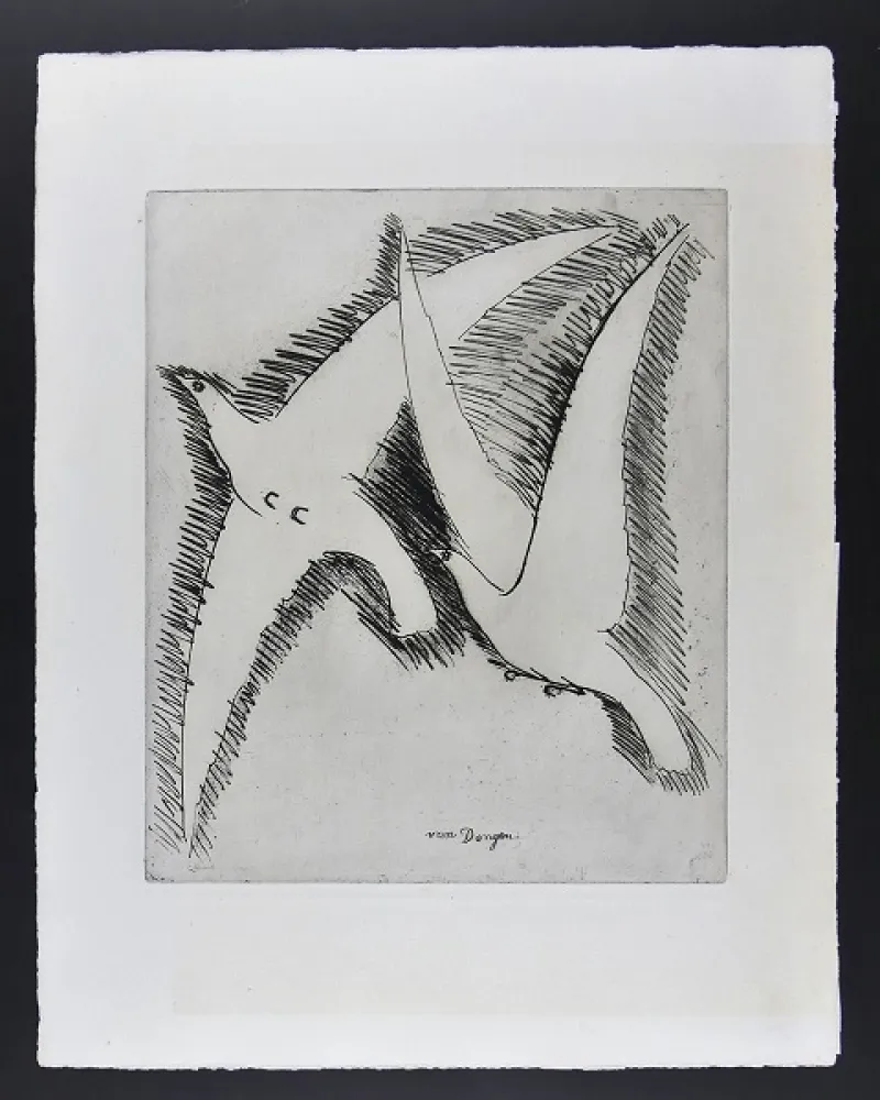 Etching Van Dongen - Les Mouettes