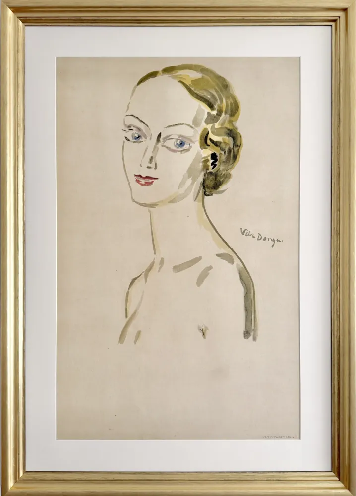 Lithograph Van Dongen - Mademoiselle Paris