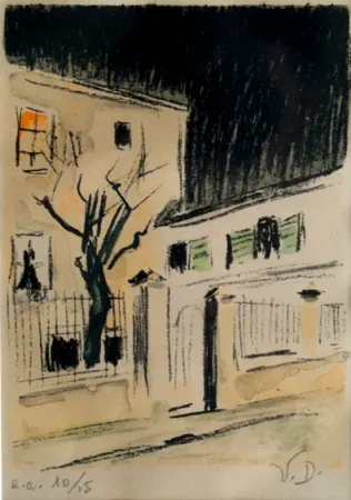 Lithograph Van Dongen - Maison a Paris