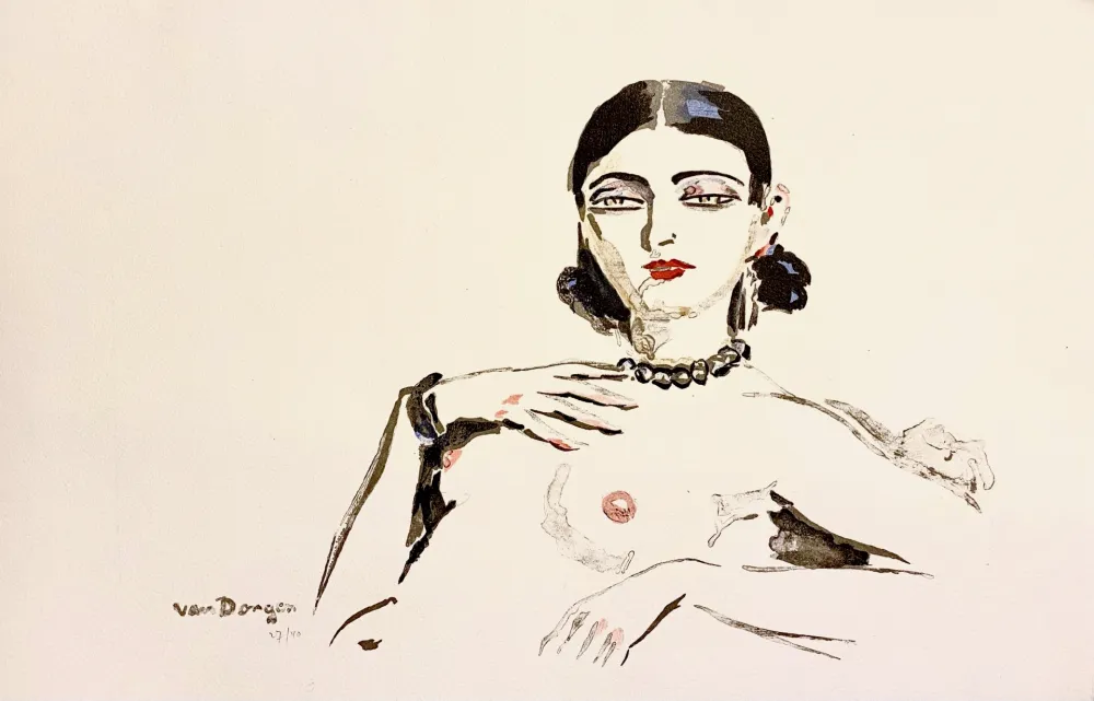 Lithograph Van Dongen - Odalique