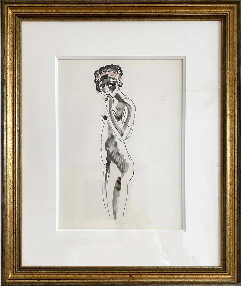 Engraving Van Dongen - Odalique africaine standing