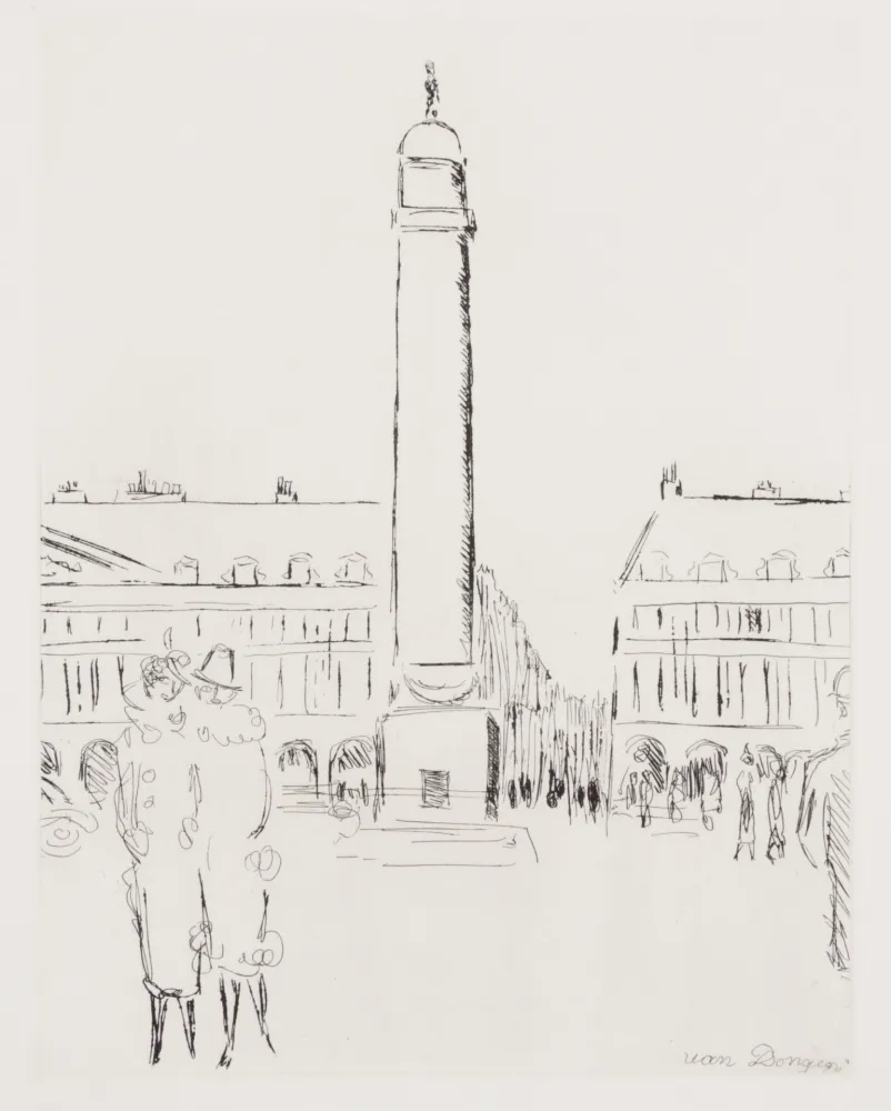 Etching Van Dongen - Place Vendôme 