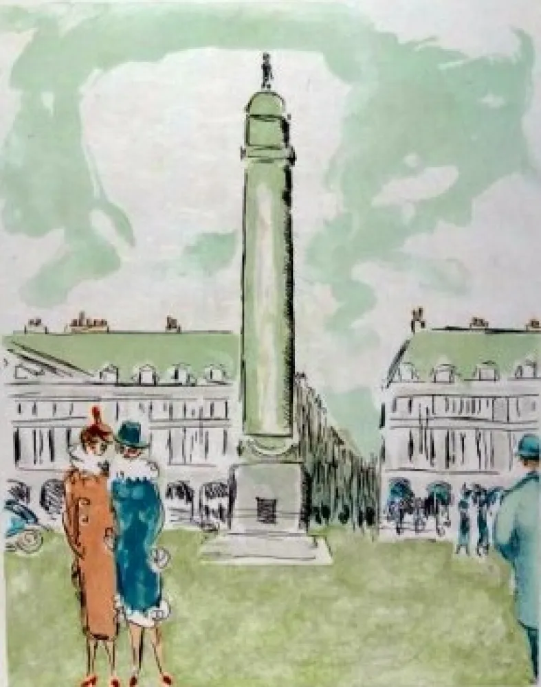 Lithograph Van Dongen - Place Vendome