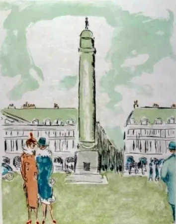 Lithograph Van Dongen - Place Vendome