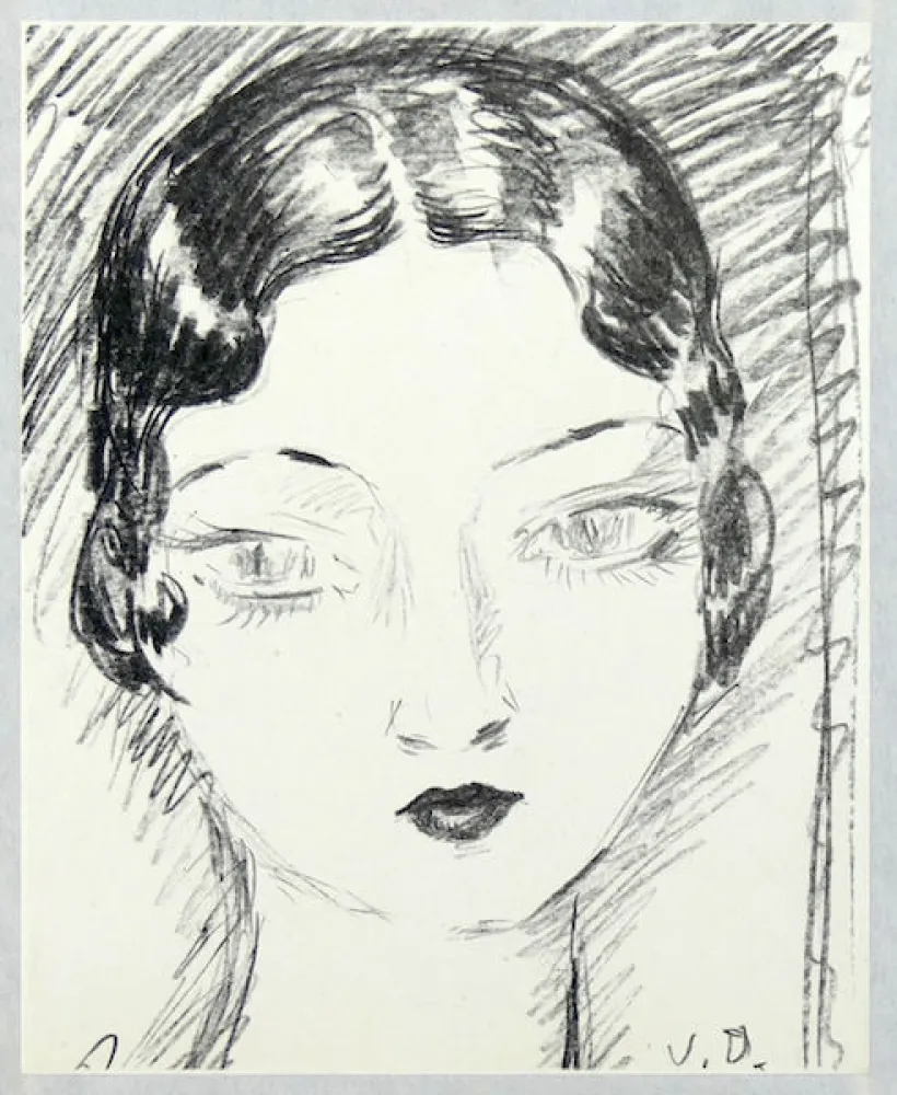 Lithograph Van Dongen - Portrait de jeune fille
