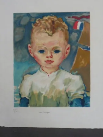Lithograph Van Dongen - Portrait d'enfant
