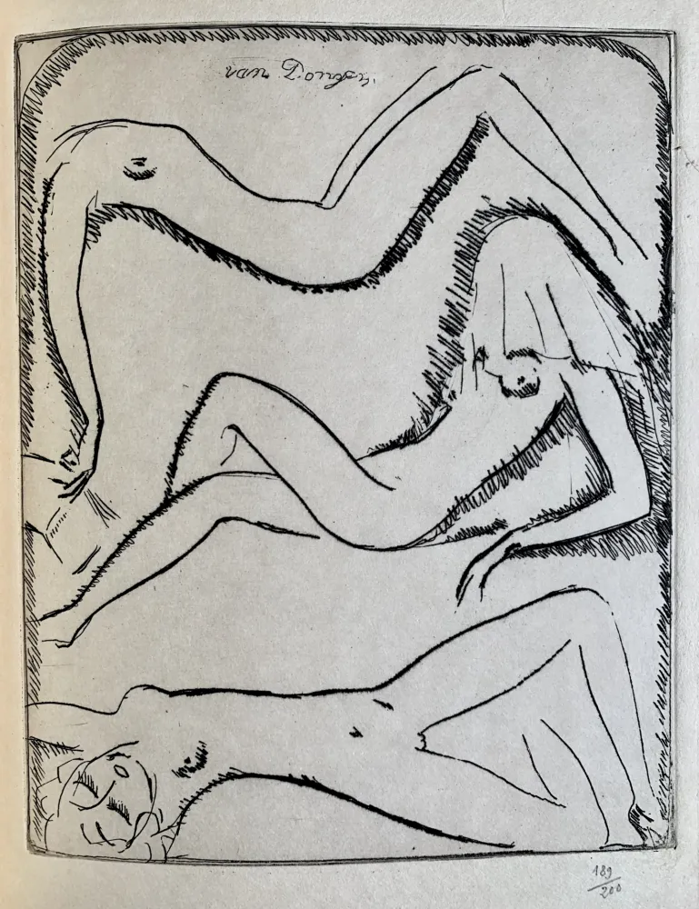 Etching Van Dongen - Reclining Nudes