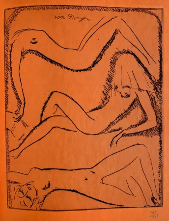 Etching Van Dongen - Reclining Nudes