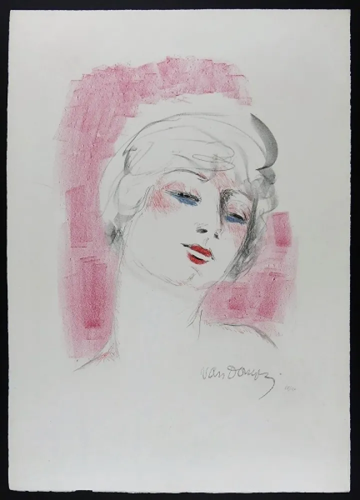 Lithograph Van Dongen - Tête