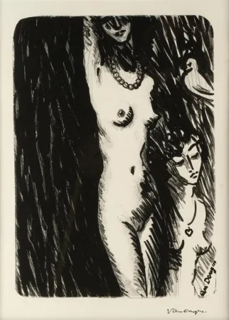 Lithograph Van Dongen - Torse
