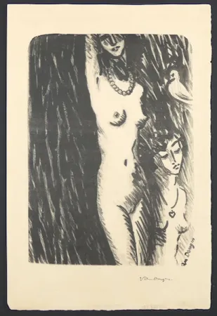 Lithograph Van Dongen - Torso