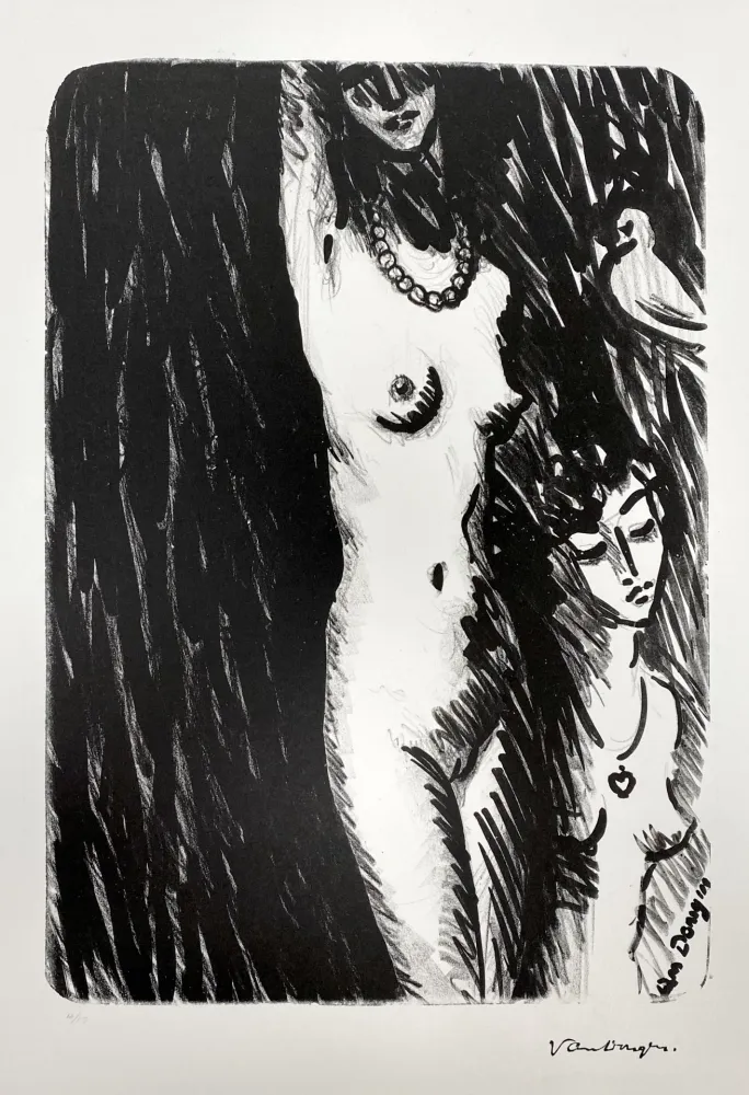 Linocut Van Dongen - Torso
