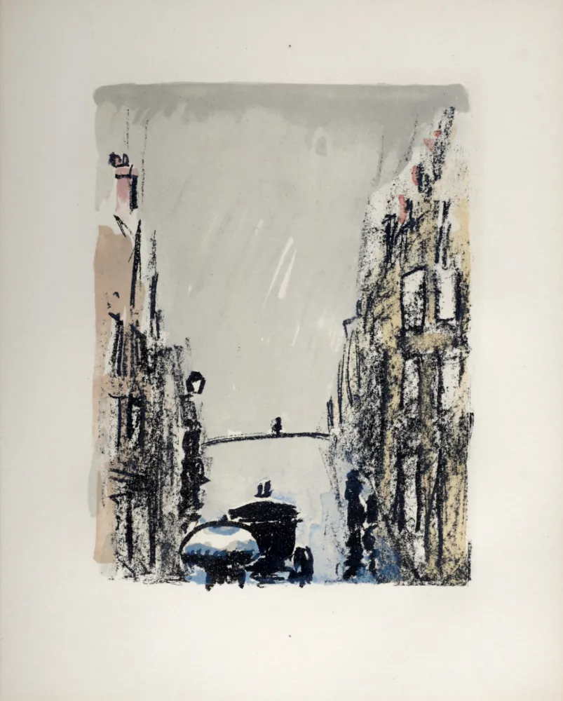 Lithograph Van Dongen - Une frontière de la Butte : la Rue des Trois Frères