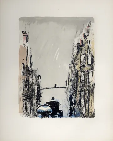 Lithograph Van Dongen - Une frontière de la Butte : la Rue des Trois Frères