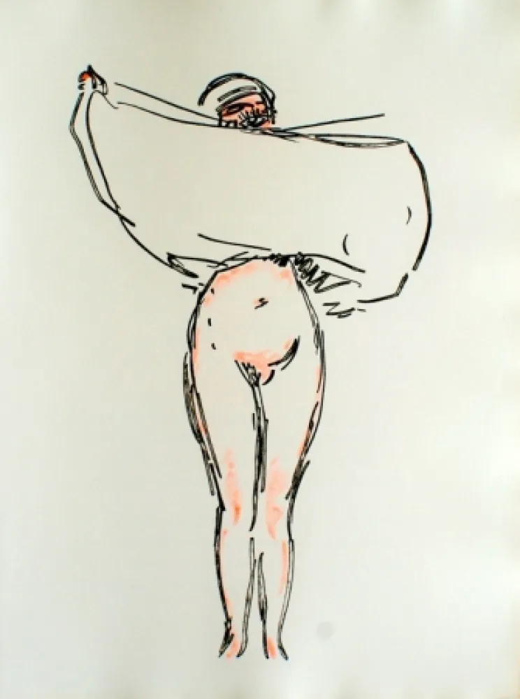 Engraving Van Dongen - Woman with a skirt