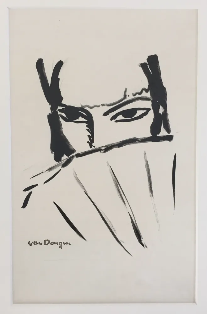 Lithograph Van Dongen - Woman with Fan