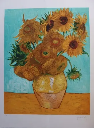 Lithograph Van Gogh - Les Tournesols