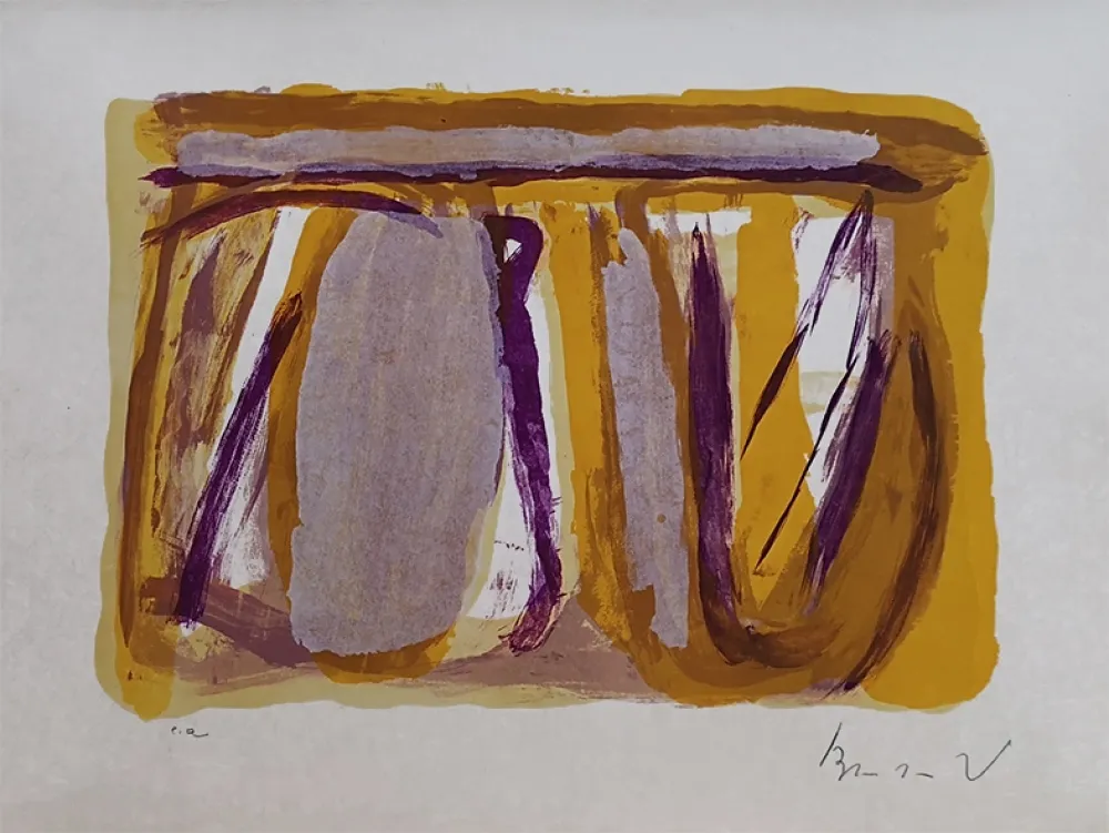 Lithograph Van Velde - Apaisement 