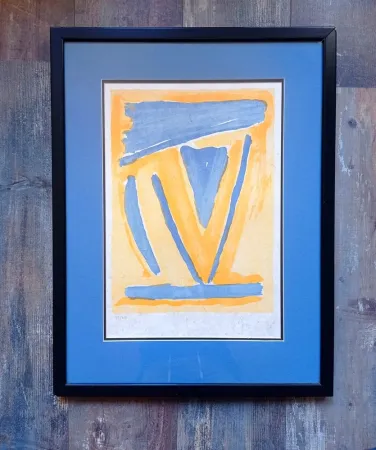 No Technical Van Velde - Bram van Velde - Composition abstraite, lithographie signed sur papier japon