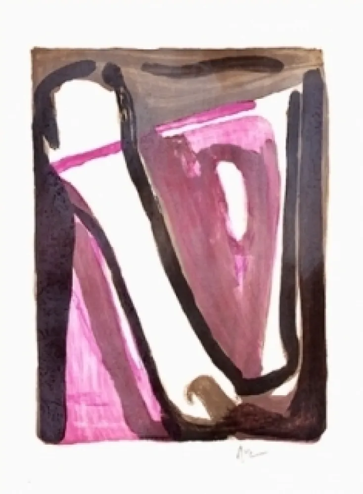 Lithograph Van Velde - Ce qui reste