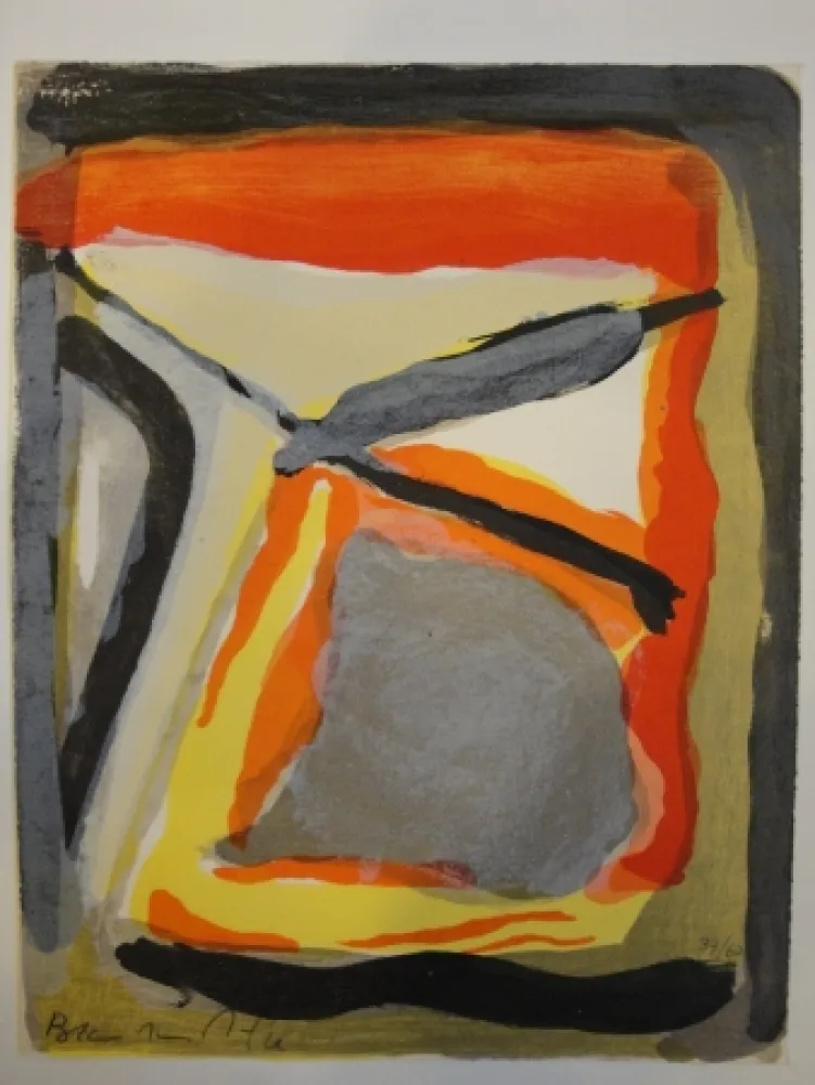 Lithograph Van Velde - Celui qui ne peut se servir des mots