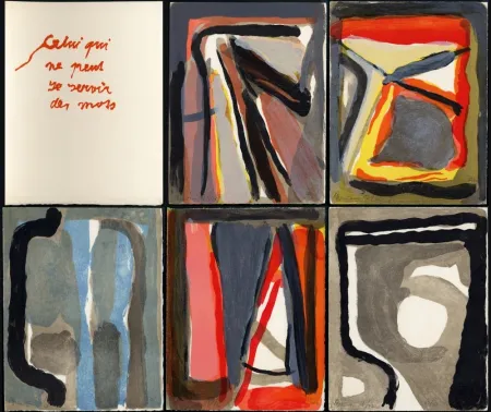 Illustrated Book Van Velde - CELUI QUI NE PEUT SE SERVIR DES MOTS (Alechinsky, Beckett, Bonnefoy, Butor, Dupin, Torreilles, etc.)