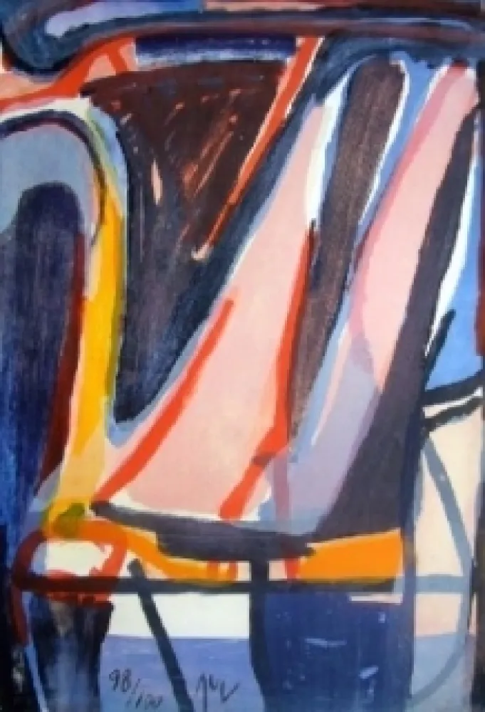 Lithograph Van Velde - CHANGEMENT