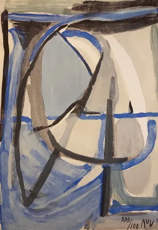 Lithograph Van Velde - Clarté