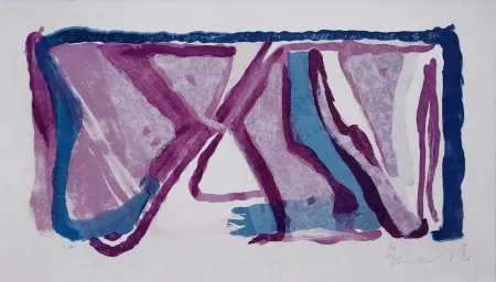 Lithograph Van Velde - Composition 170