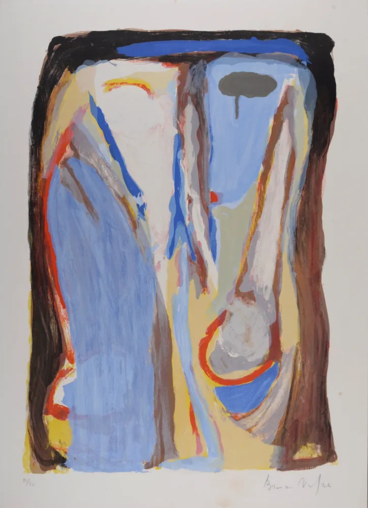 Lithograph Van Velde - Composition MP 059, 1970 - Hand-signed