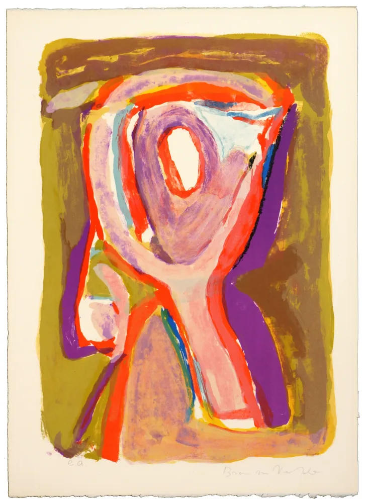 Lithograph Van Velde - Crepuscule