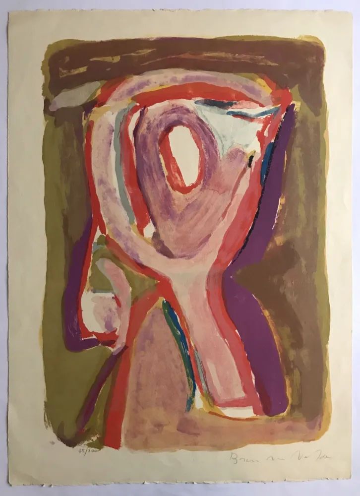 Lithograph Van Velde - Crépuscule