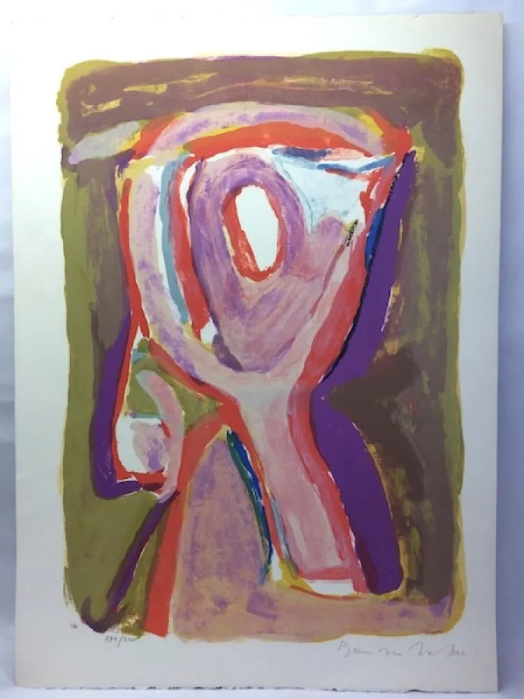 Lithograph Van Velde - Crépuscule