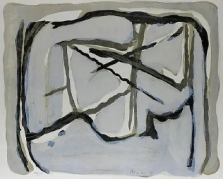 Lithograph Van Velde - Dans le filet