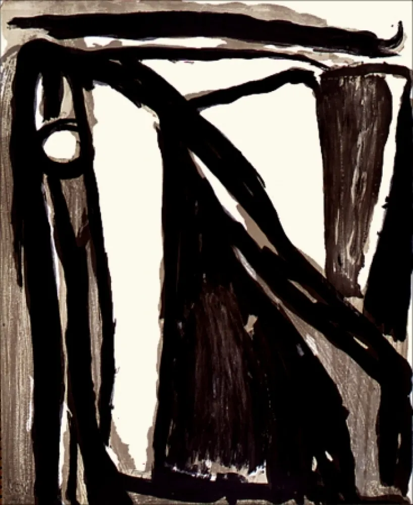 Lithograph Van Velde - Décantement