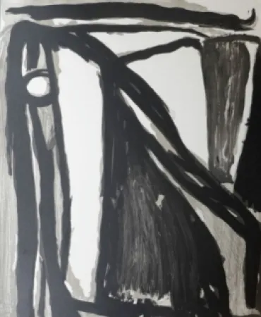 Lithograph Van Velde - Décantement