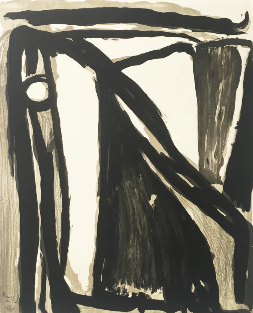 Lithograph Van Velde - Decantement