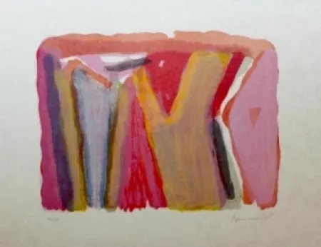 Lithograph Van Velde - Devant